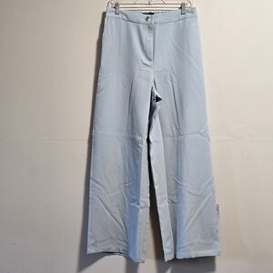 Asos design high waisted wide leg pants color light blue size 8